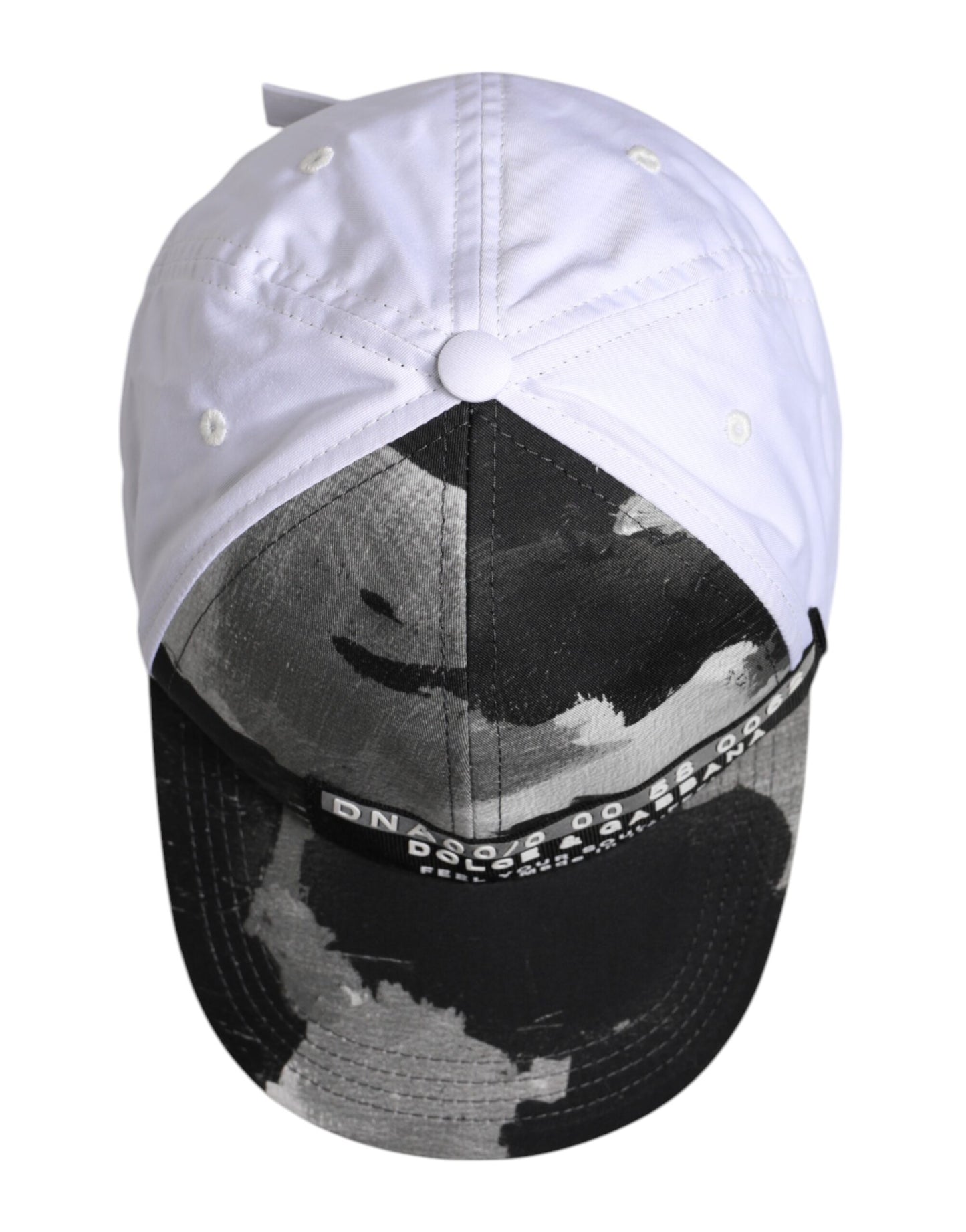 Dolce &amp; Gabbana White Gray Camouflage 6 Panels Baseball Cap