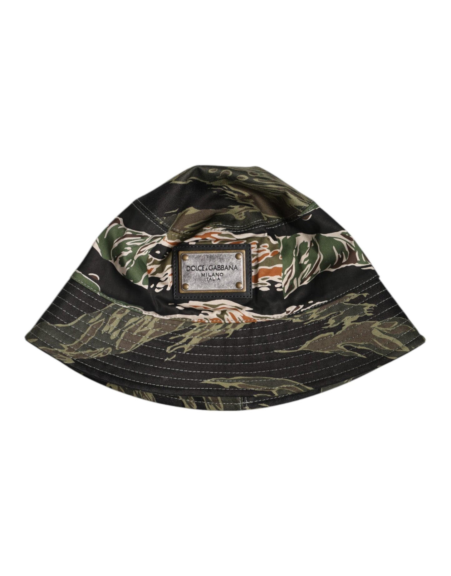Dolce &amp; Gabbana Multicolor DG Plaque Wide Brim Bucket Hat