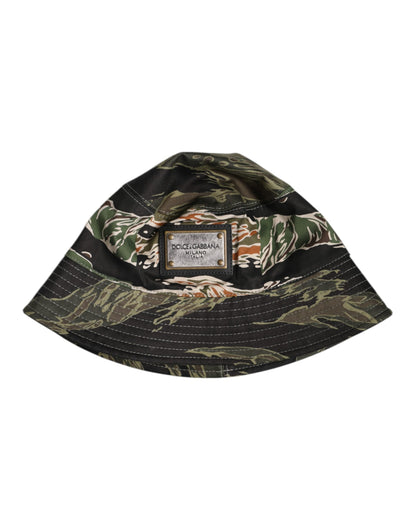 Dolce &amp; Gabbana Multicolor DG Plaque Wide Brim Bucket Hat