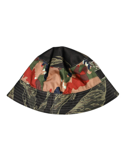 Dolce &amp; Gabbana Multicolor DG Plaque Wide Brim Bucket Hat