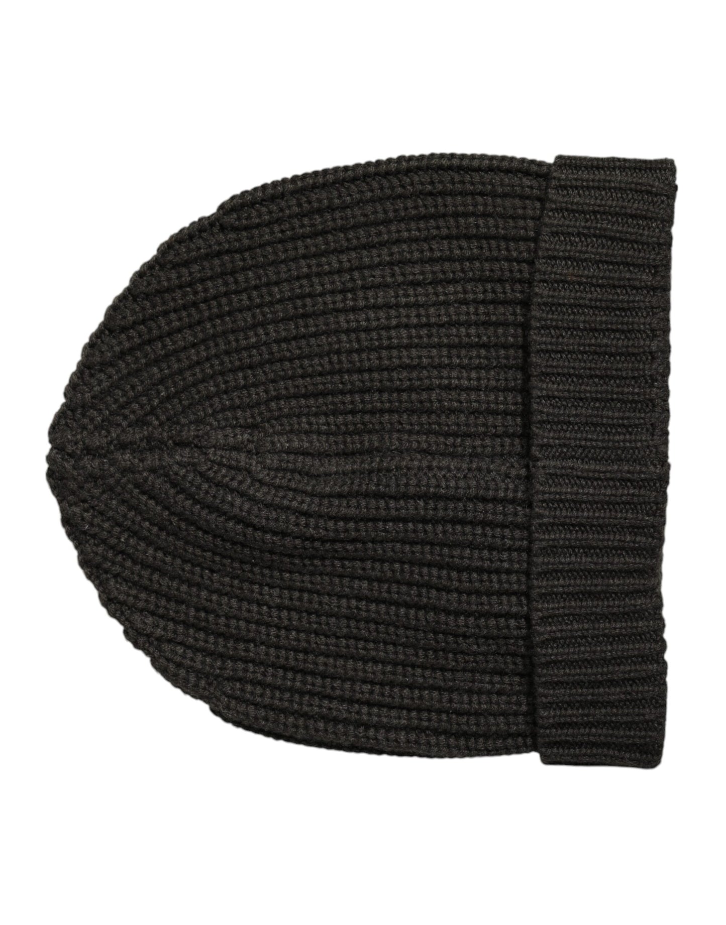 Dolce &amp; Gabbana Dark Gray Cashmere Knit Winter Beanie Hat