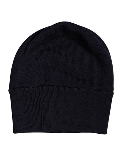 Dolce &amp; Gabbana Black Wool #DGLovesLondon Winter Beanie Hat