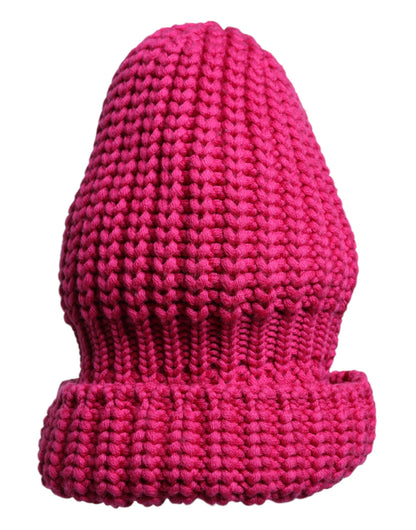 Dolce & Gabbana Pink Solid Wool Knitted Winter Beanie Hat by Dolce & Gabbana