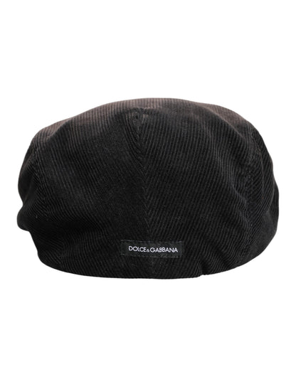 Dolce &amp; Gabbana Brown Cotton Newsboy Capello Cabbie Hat