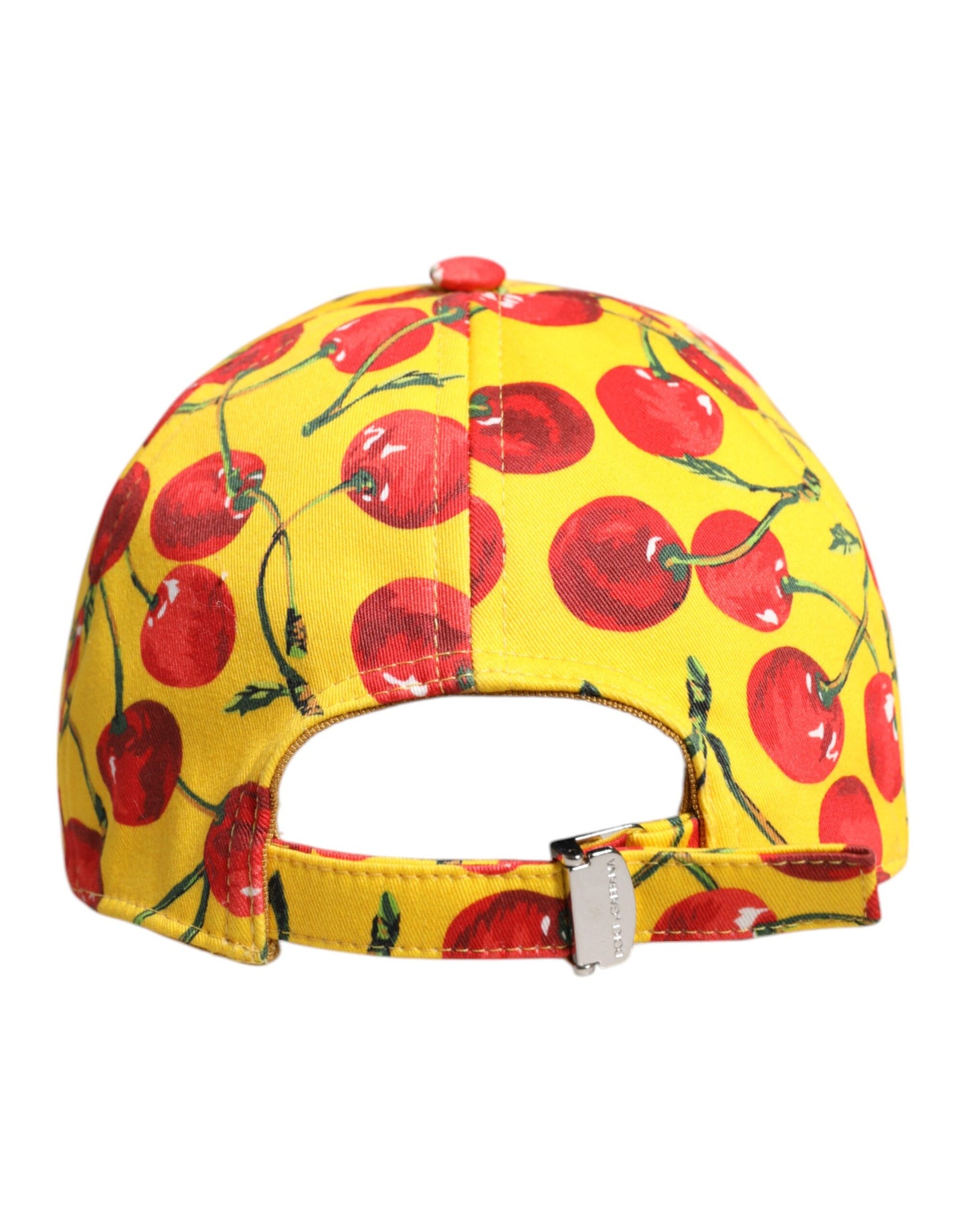 Dolce &amp; Gabbana Yellow Cotton Printed 6 Panels Baseball Cap