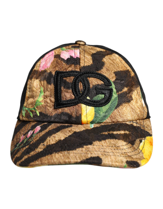 Dolce &amp; Gabbana Multicolor DG Logo Patch 6 Panels Baseball Cap