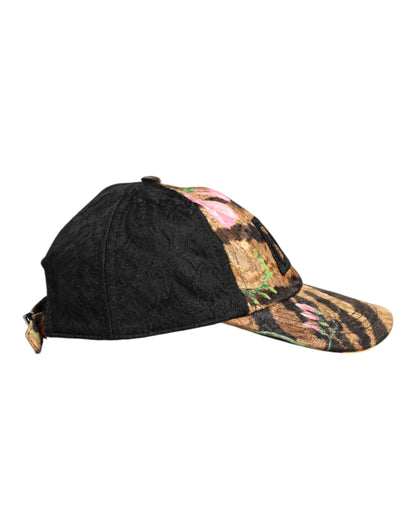 Dolce &amp; Gabbana Multicolor DG Logo Patch 6 Panels Baseball Cap