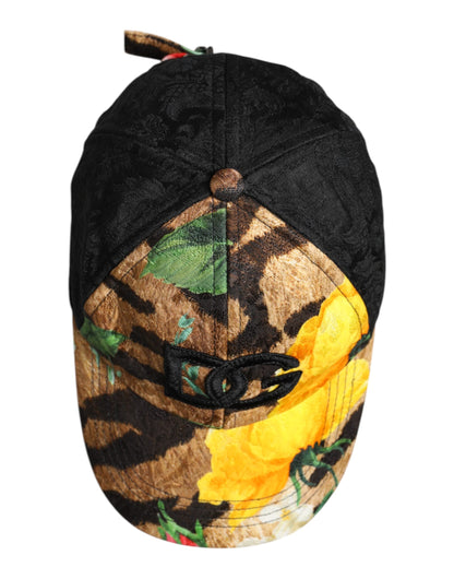 Dolce &amp; Gabbana Multicolor DG Logo Patch 6 Panels Baseball Cap