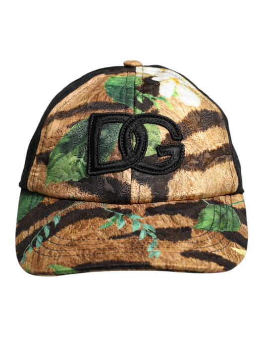 Dolce &amp; Gabbana Multicolor DG Logo Patch 6 Panels Baseball Cap