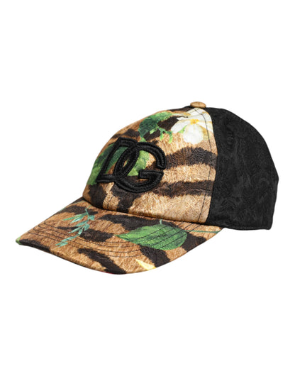 Dolce &amp; Gabbana Multicolor DG Logo Patch 6 Panels Baseball Cap