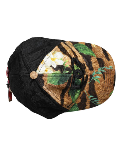 Dolce &amp; Gabbana Multicolor DG Logo Patch 6 Panels Baseball Cap