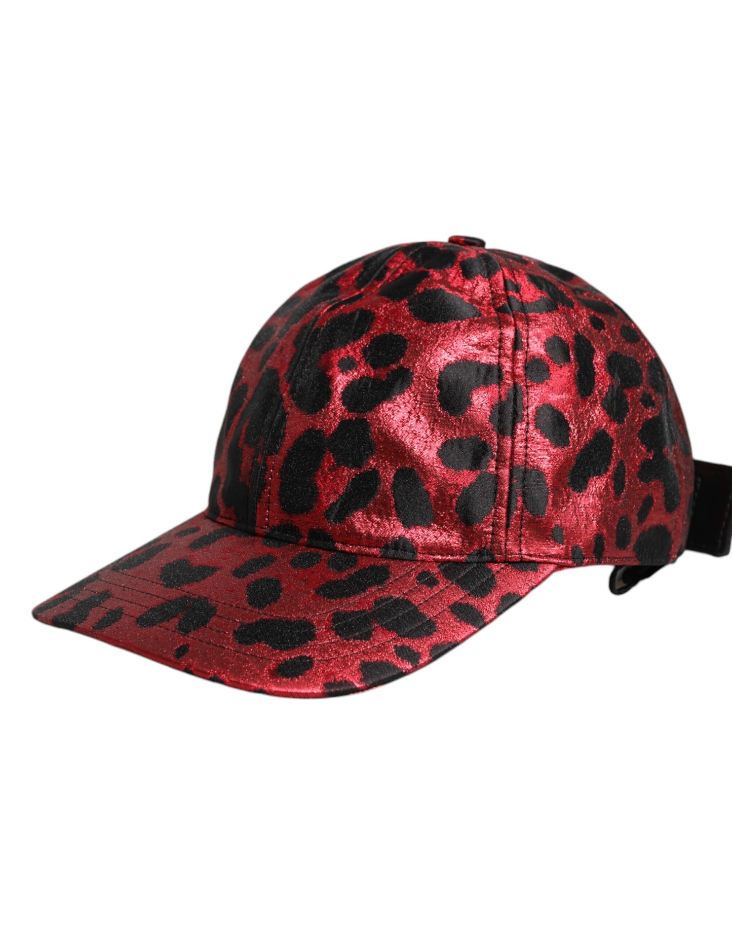 Dolce &amp; Gabbana Red Leopard DG Logo 6 Panels Baseball Cap