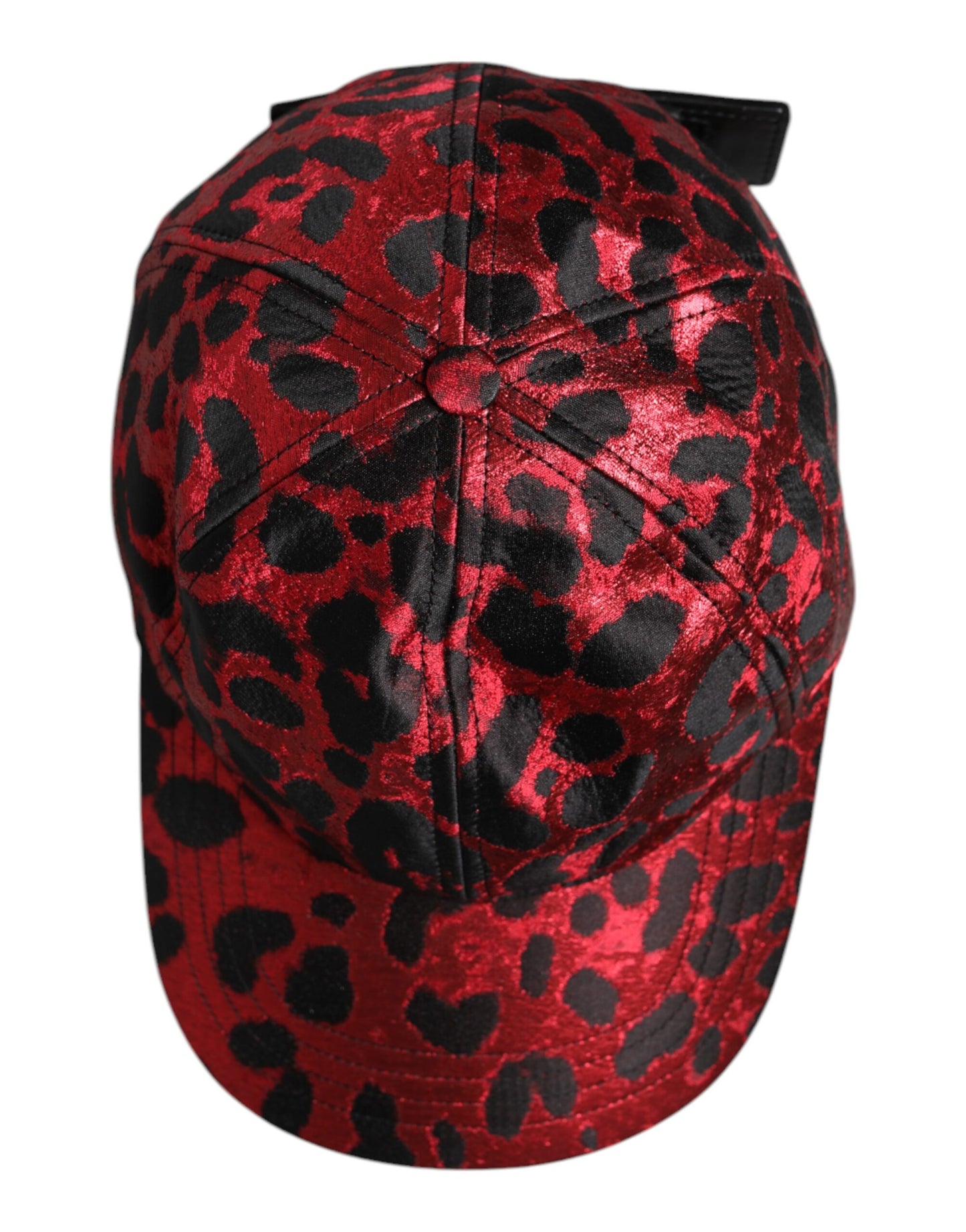 Dolce &amp; Gabbana Red Leopard DG Logo 6 Panels Baseball Cap