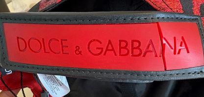 Dolce &amp; Gabbana Red Leopard DG Logo 6 Panels Baseball Cap