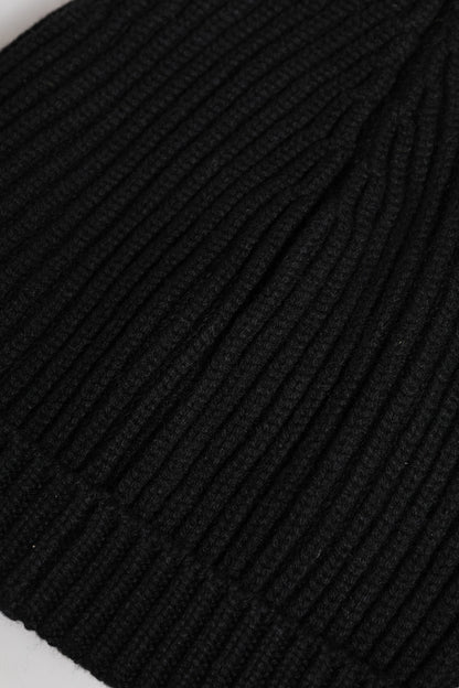 Dolce &amp; Gabbana Black Cashmere Knitted Winter Beanie Hat