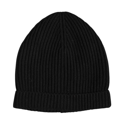 Dolce &amp; Gabbana Black Cashmere Knitted Winter Beanie Hat