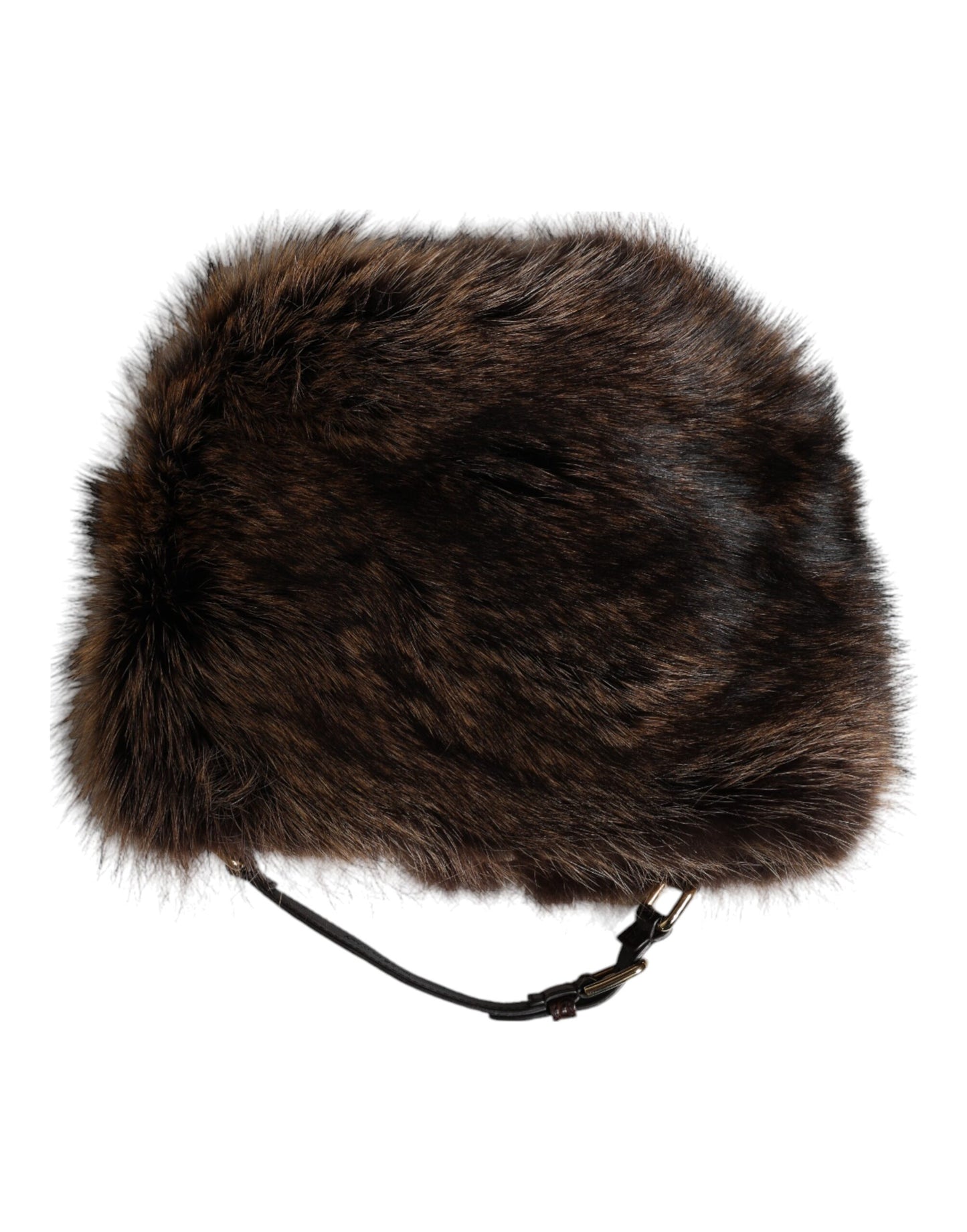 Dolce &amp; Gabbana Brown Fur Women Bucket Hat