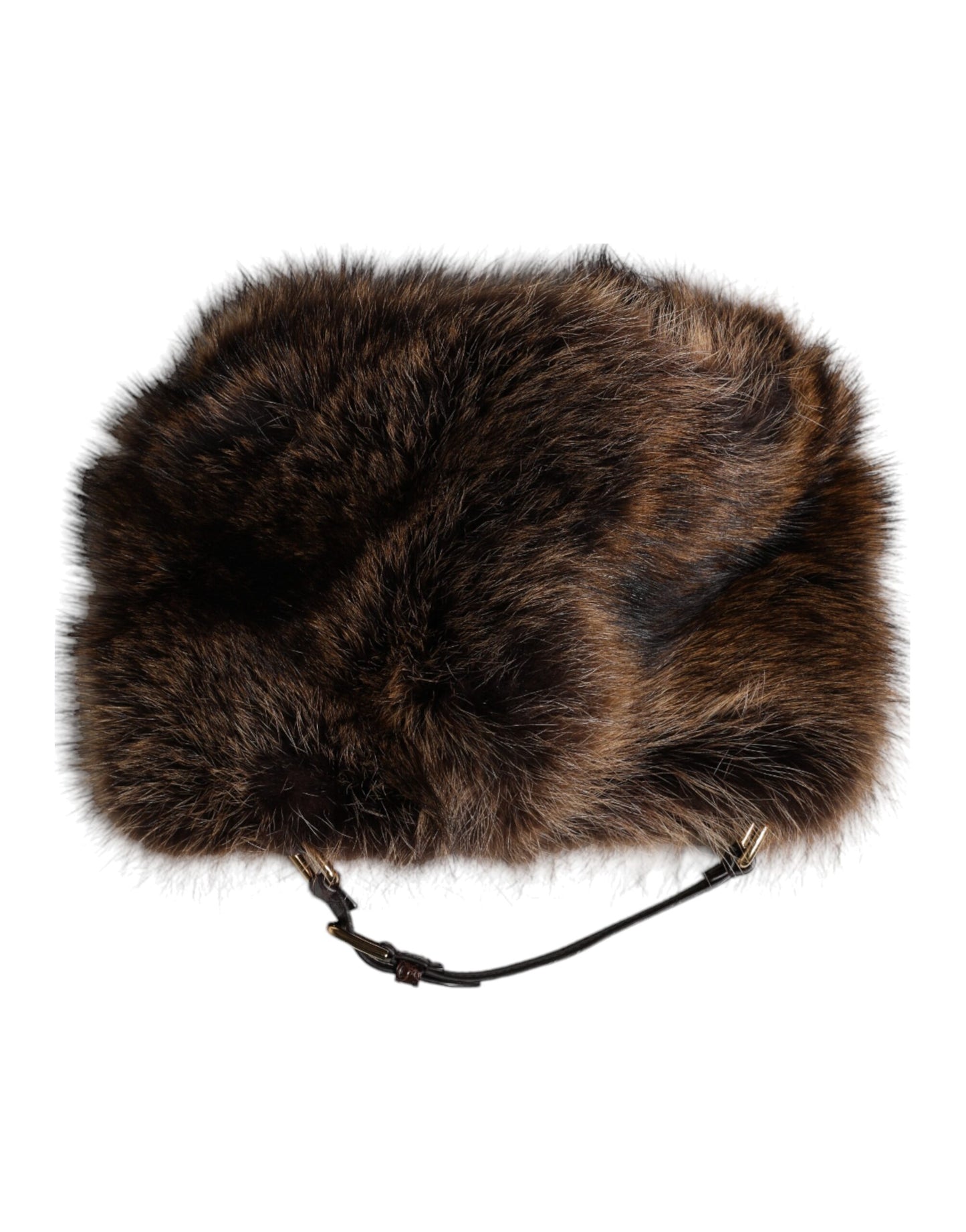 Dolce &amp; Gabbana Brown Fur Women Bucket Hat