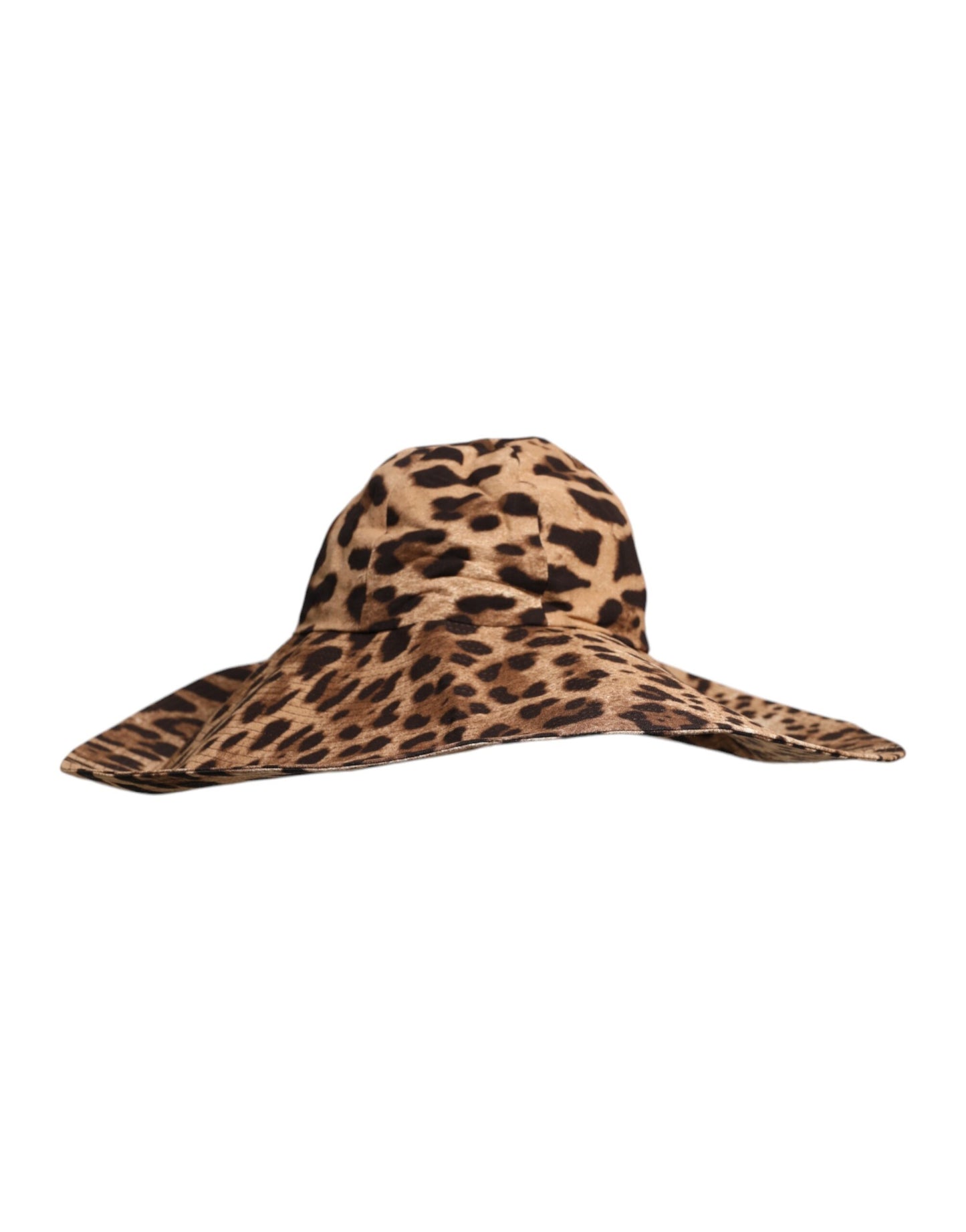 Dolce &amp; Gabbana Brown Leopard Viscose Women Bucket Hat