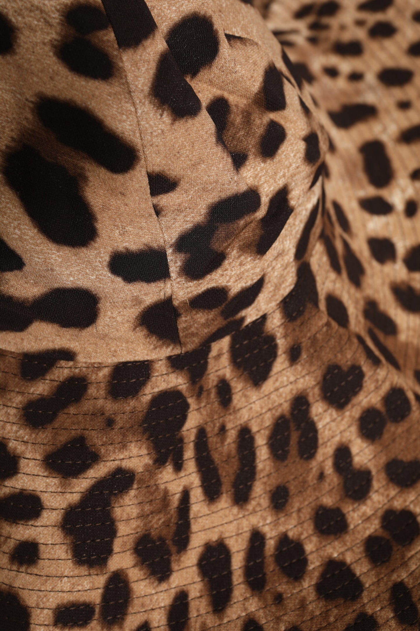 Dolce &amp; Gabbana Brown Leopard Viscose Women Bucket Hat