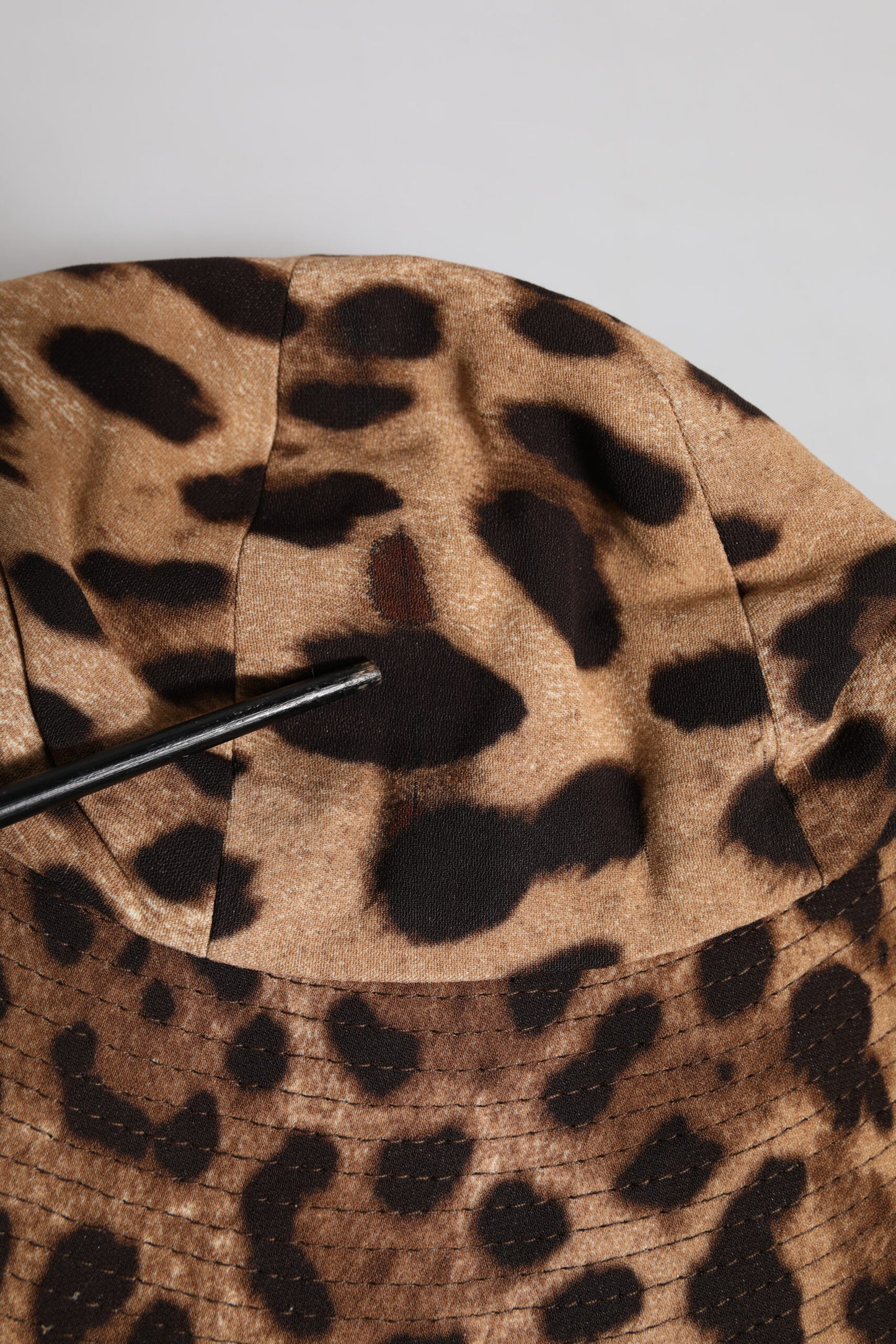 Dolce &amp; Gabbana Brown Leopard Viscose Women Bucket Hat
