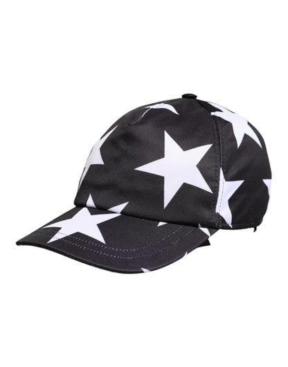Dolce &amp; Gabbana Black Star Print Polyester Baseball Cap