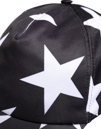 Dolce &amp; Gabbana Black Star Print Polyester Baseball Cap