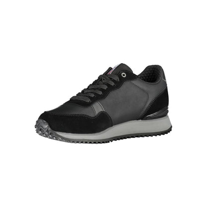 Napapijri Sleek Black Contrast Lace Sneakers by Napapijri