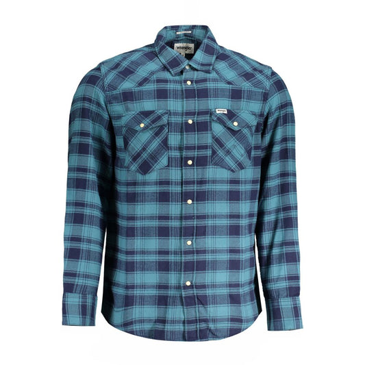 Wrangler Blue Cotton Shirt by Wrangler