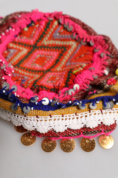 Dolce &amp; Gabbana Multicolor Floral Sequin Knitted Embellished Hat