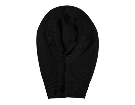 Dolce &amp; Gabbana Black Cashmere Knitted Ski Mask Balaclava Hat