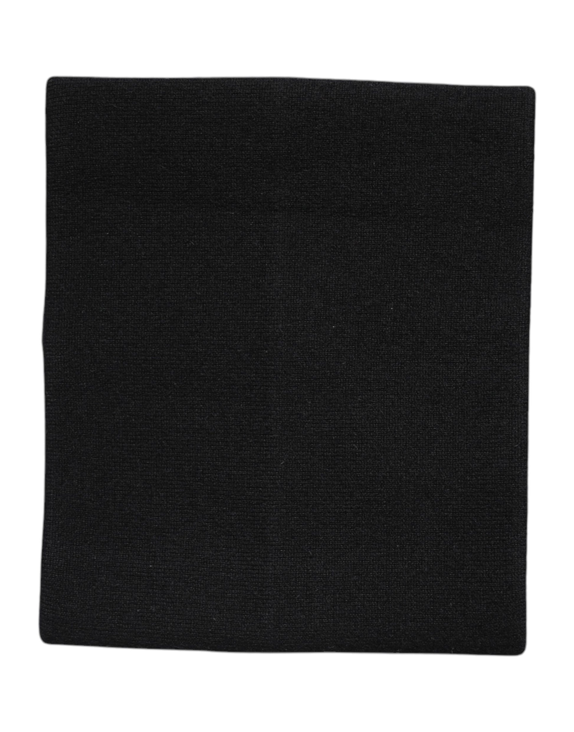 Dolce & Gabbana Black Cashmere Knitted Neck Warmer Foulard Scarf by Dolce & Gabbana