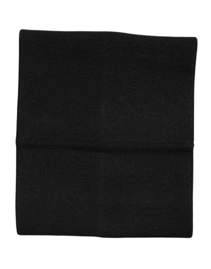 Dolce & Gabbana Black Cashmere Knitted Neck Warmer Foulard Scarf by Dolce & Gabbana