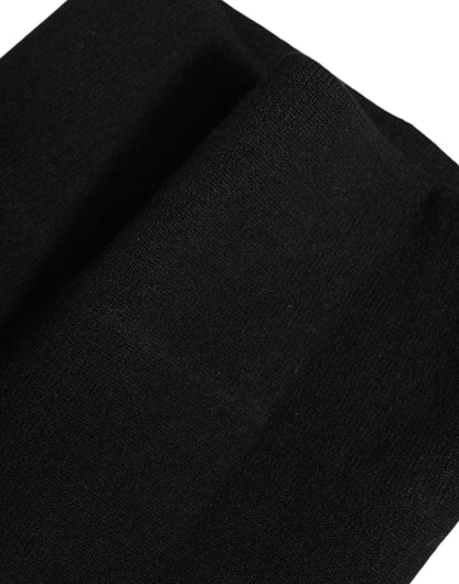 Dolce & Gabbana Black Cashmere Knitted Neck Warmer Foulard Scarf by Dolce & Gabbana