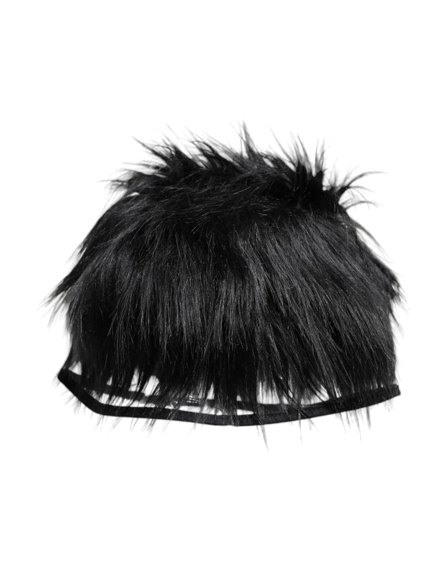 Dolce &amp; Gabbana Black Faux Fur Bucket Hat