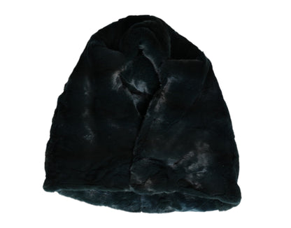 Dolce &amp; Gabbana Black Weasel Fur Womens Beanie Hat