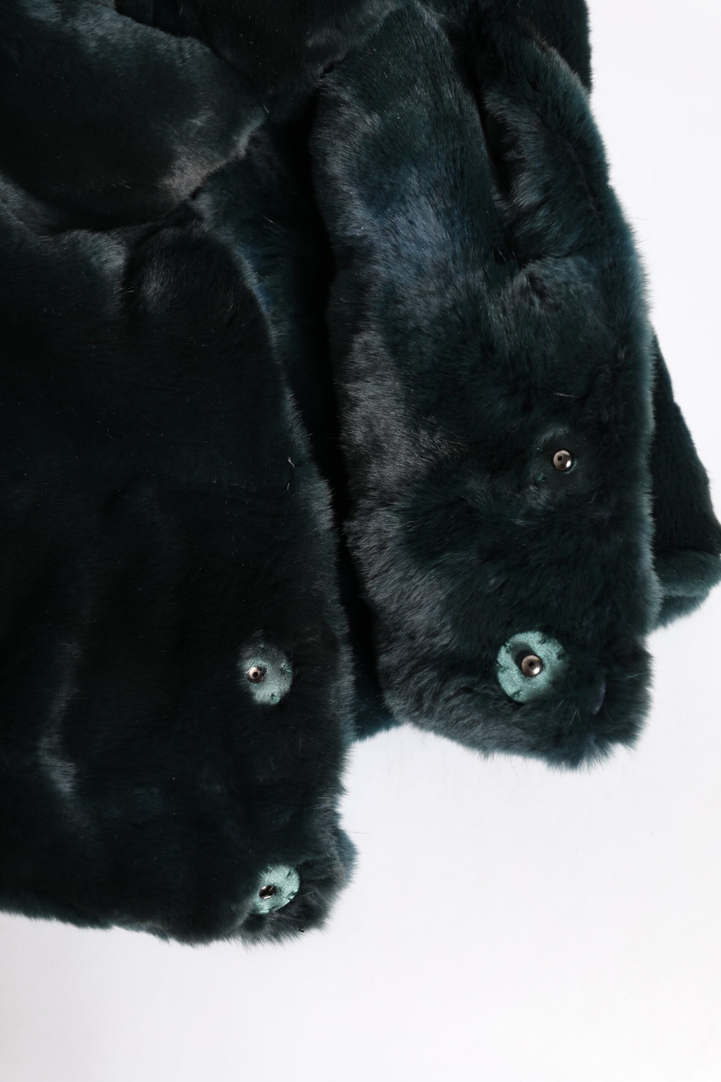 Dolce &amp; Gabbana Black Weasel Fur Womens Beanie Hat