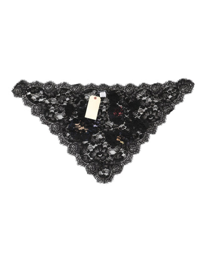 Chapeau en voile de coton à appliques florales en dentelle noire Dolce &amp; Gabbana