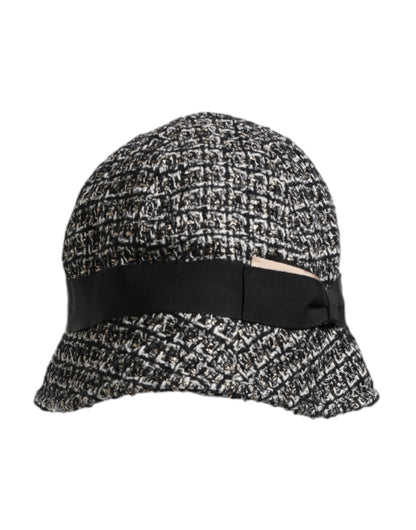 Dolce &amp; Gabbana Black Cotton Blend Bucket Hat