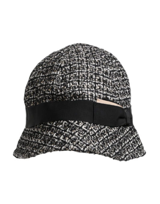Dolce &amp; Gabbana Black Cotton Blend Bucket Hat