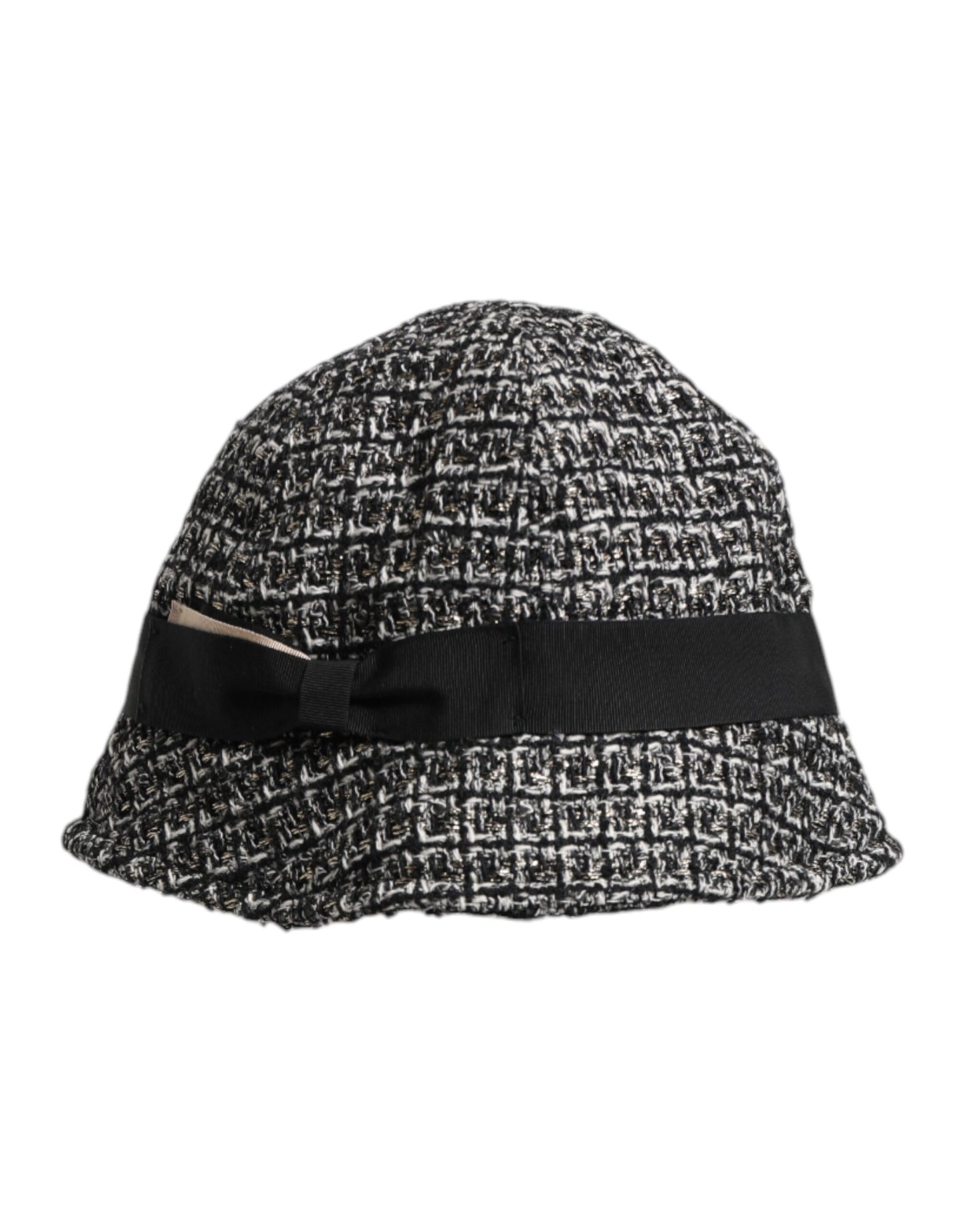Dolce &amp; Gabbana Black Cotton Blend Bucket Hat