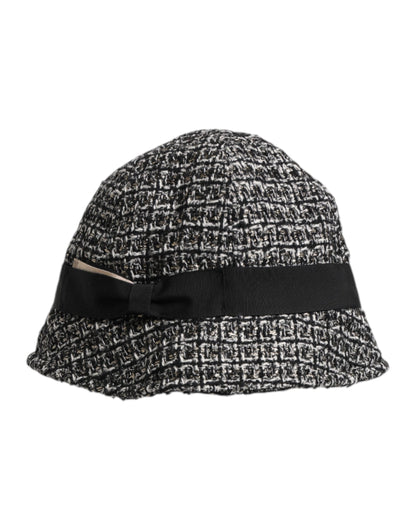 Dolce &amp; Gabbana Black Cotton Blend Bucket Hat
