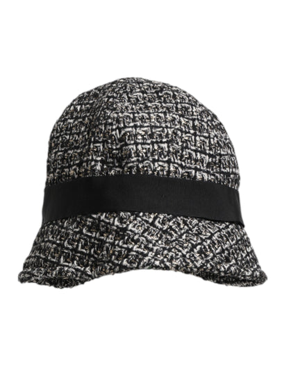 Dolce &amp; Gabbana Black Cotton Blend Bucket Hat