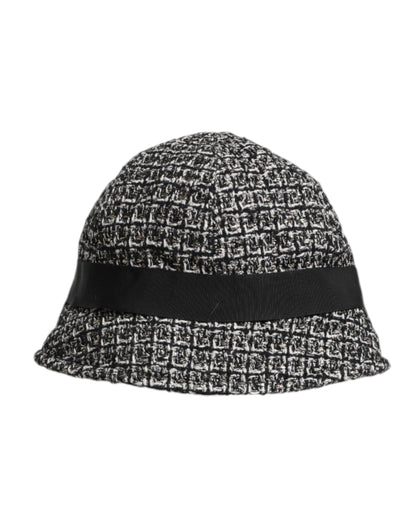 Dolce &amp; Gabbana Black Cotton Blend Bucket Hat
