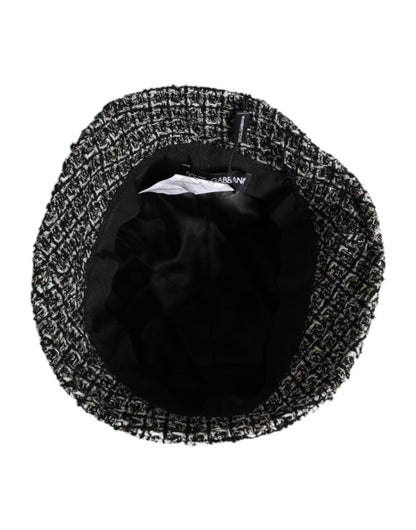 Dolce &amp; Gabbana Black Cotton Blend Bucket Hat