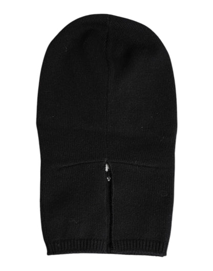 Dolce &amp; Gabbana Black Cashmere Knitted Ski Mask Balaclava Hat