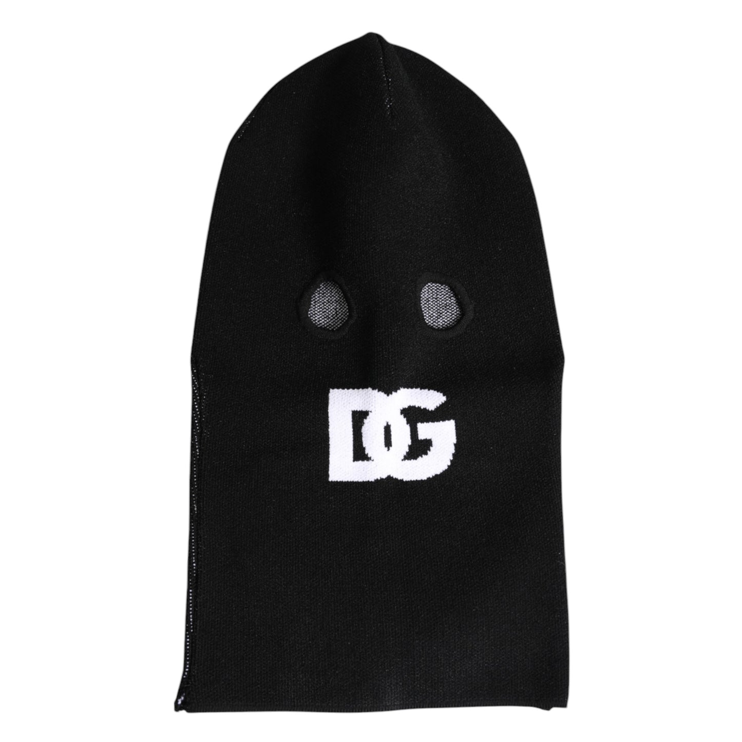 Dolce &amp; Gabbana Black Cashmere Knitted Ski Mask Balaclava Hat