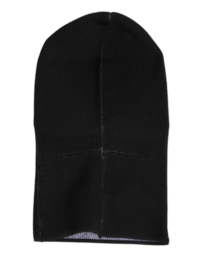 Dolce &amp; Gabbana Black Cashmere Knitted Ski Mask Balaclava Hat