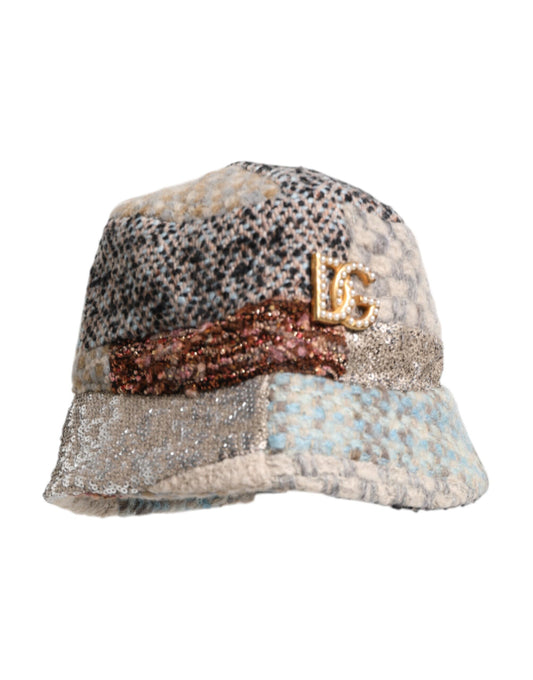 Dolce &amp; Gabbana Multicolor Patchwork Embellished Bucket Hat