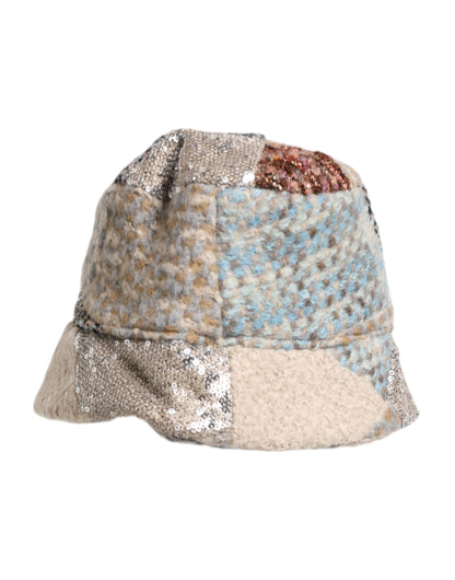 Dolce &amp; Gabbana Multicolor Patchwork Embellished Bucket Hat